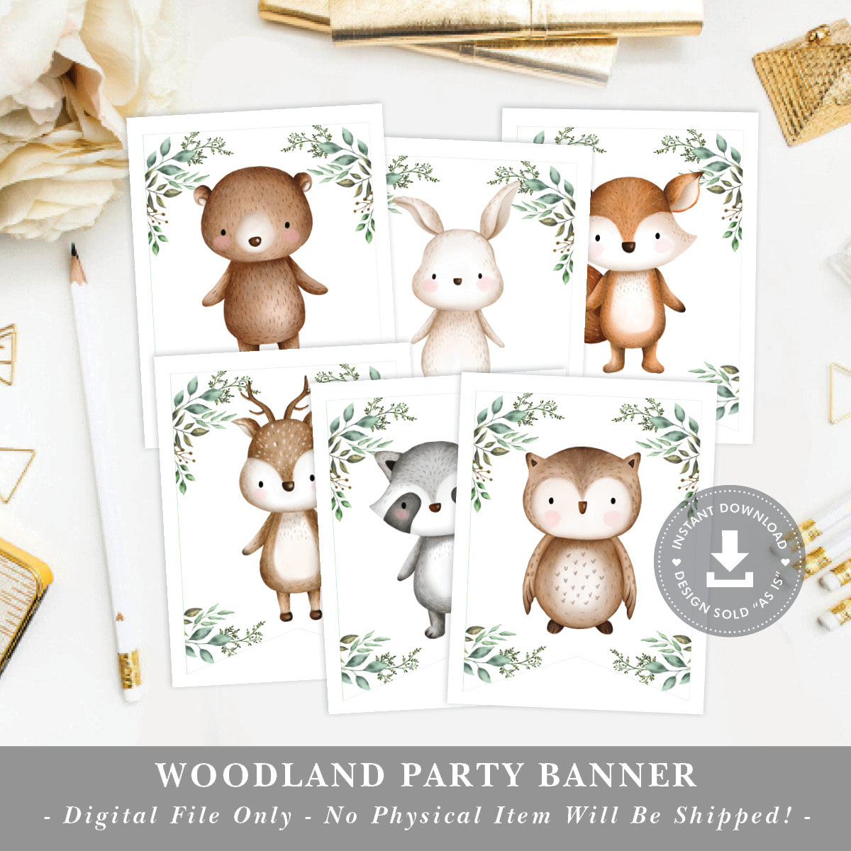 Woodland Party Bunting