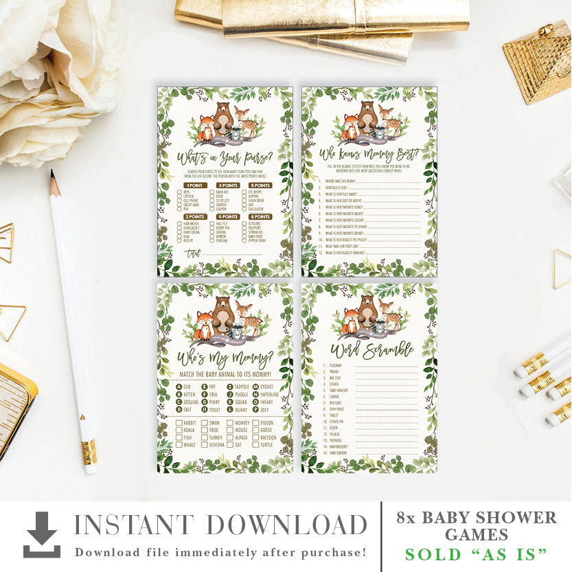 Baby Shower Games Bundle