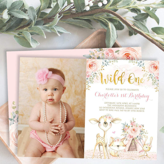 Wild One Birthday Invitation
