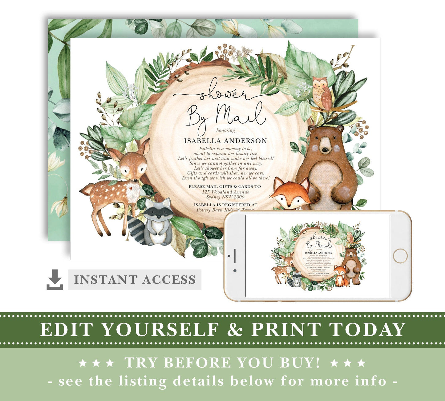 Baby Shower by Mail Invitation