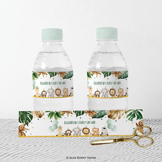 Jungle Animals Bottle Label