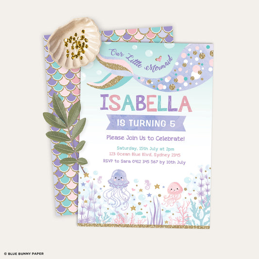 Mermaid Birthday Invitations