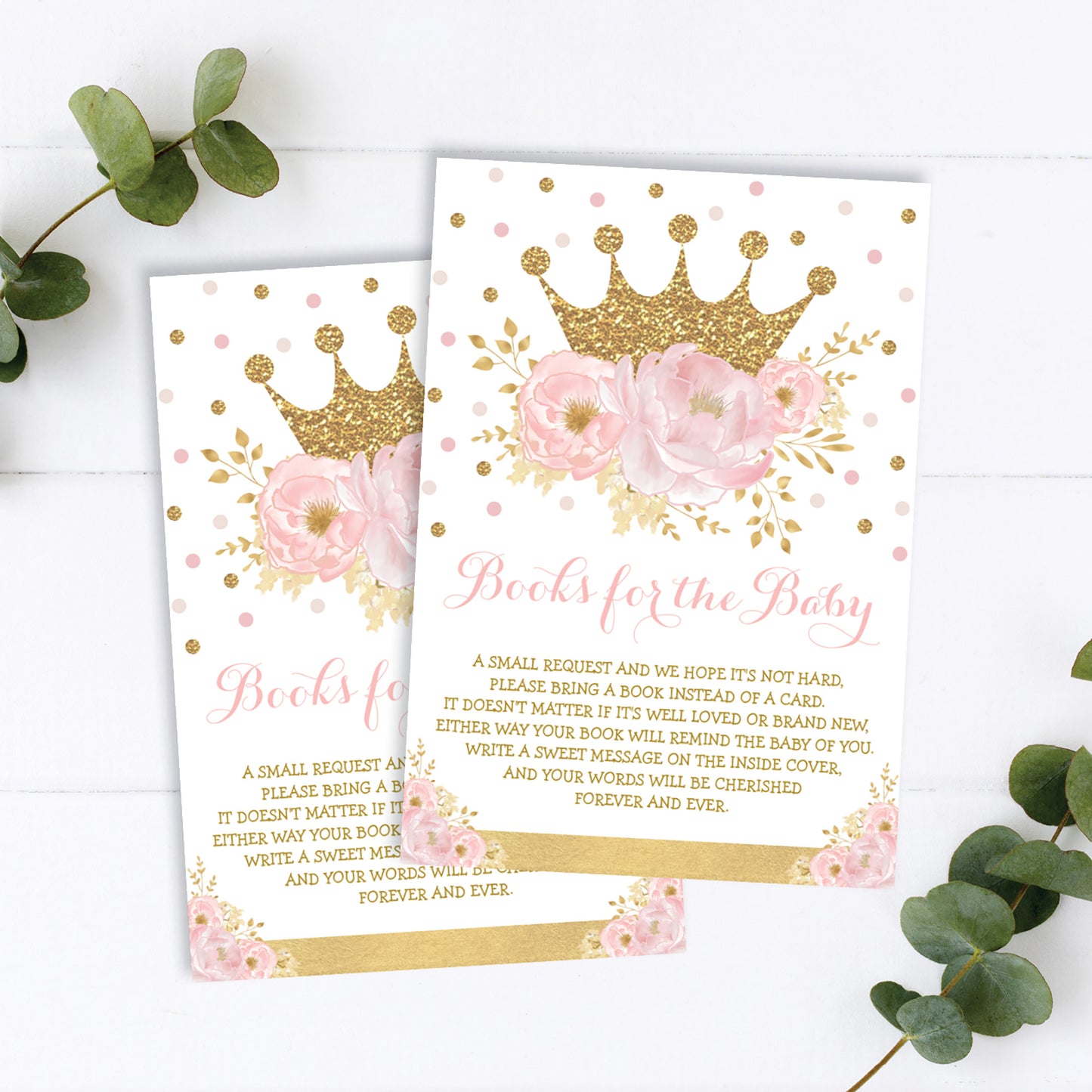 Princess Book Request Insert Card