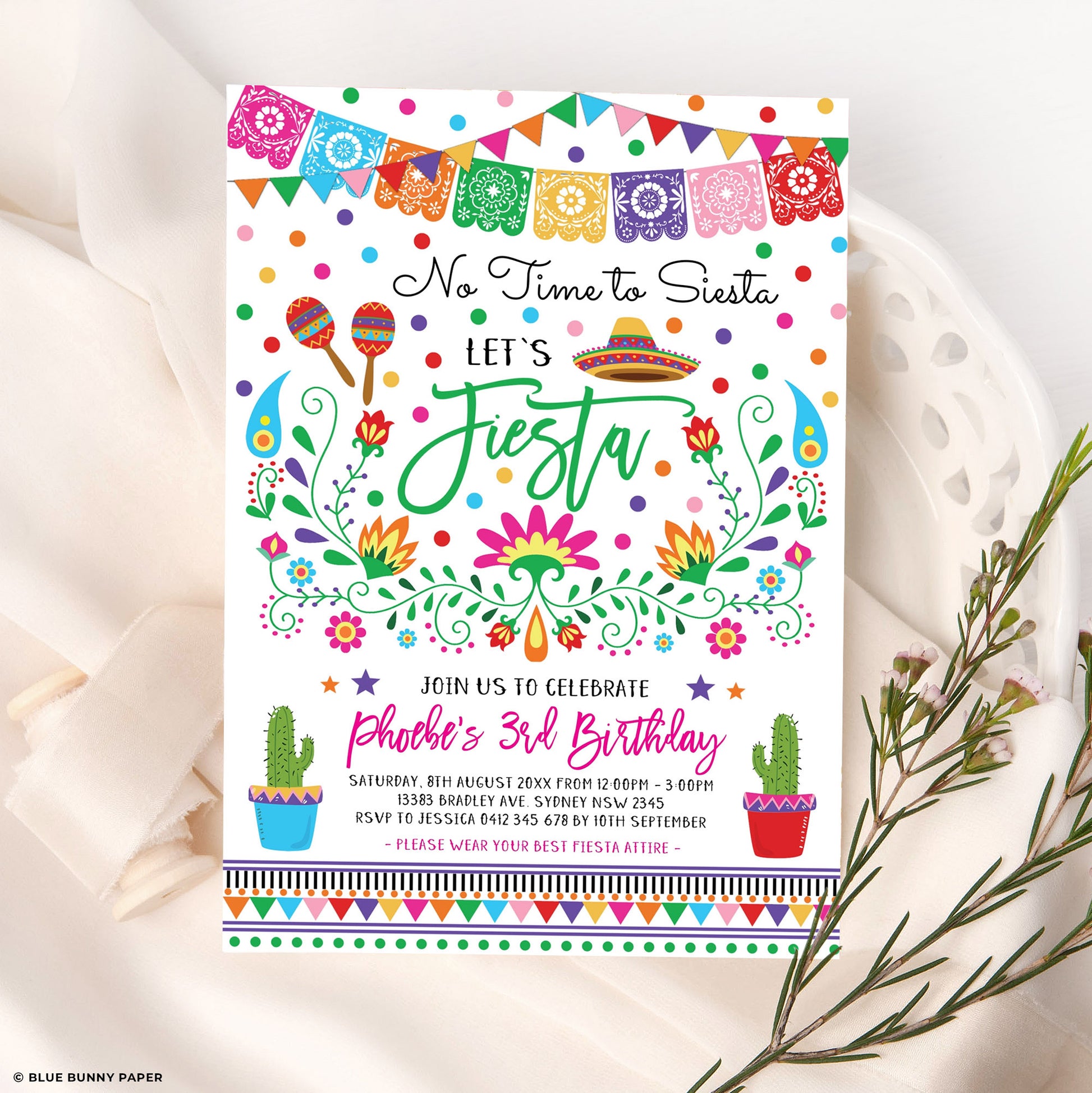 Mexican Fiesta Birthday Party Invitation