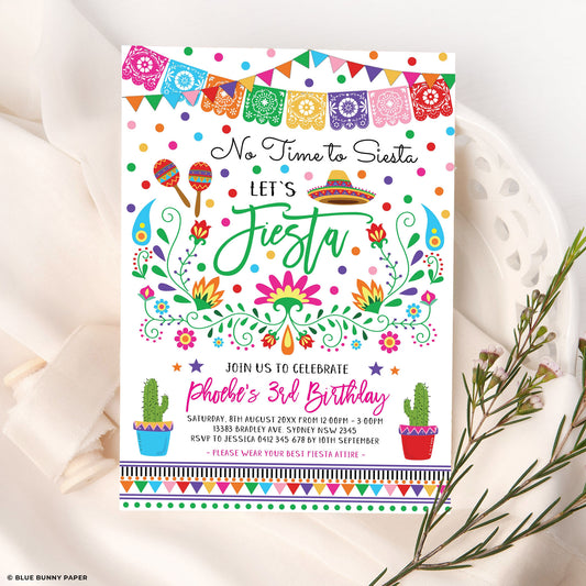 Mexican Fiesta Birthday Party Invitation