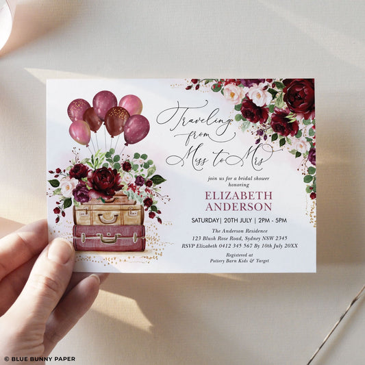 Travel Theme Bridal Shower Invite
