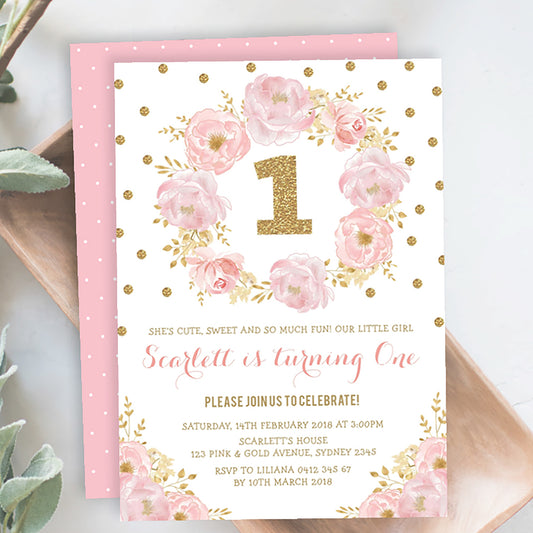Princess First Birthday Invitation