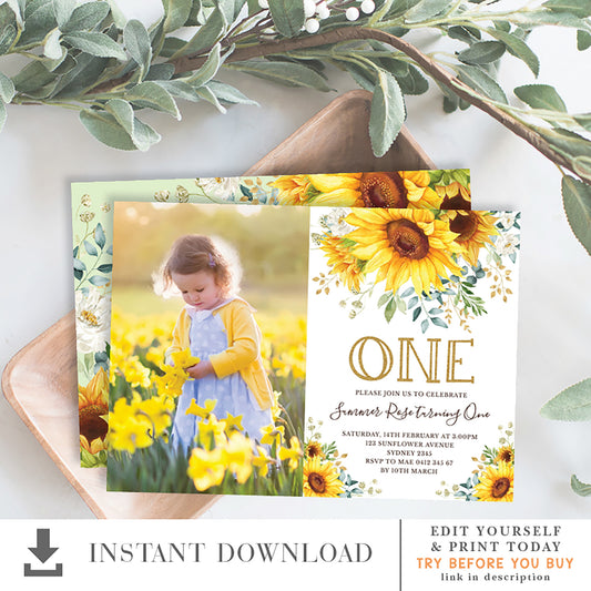 Photo Birthday Invitation
