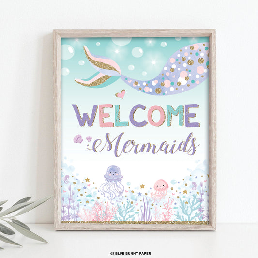 Welcome Mermaids Party Sign