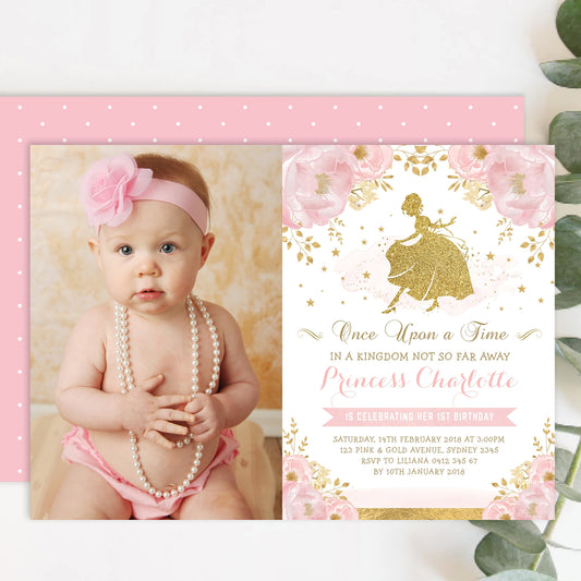 Princess Photo Birthday Invitation