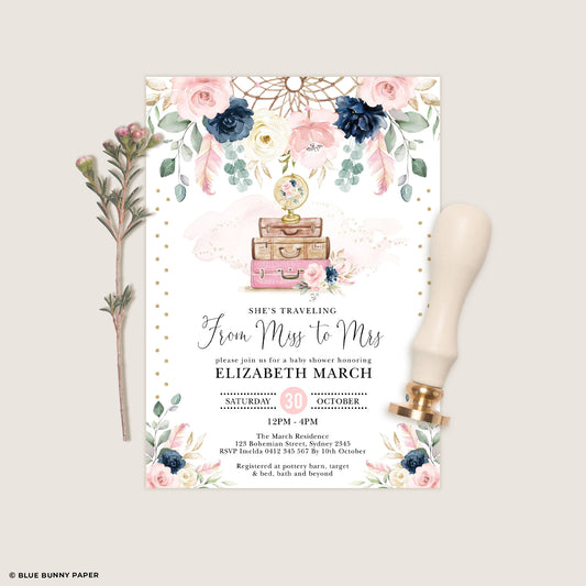 Boho Bridal Shower Invitation