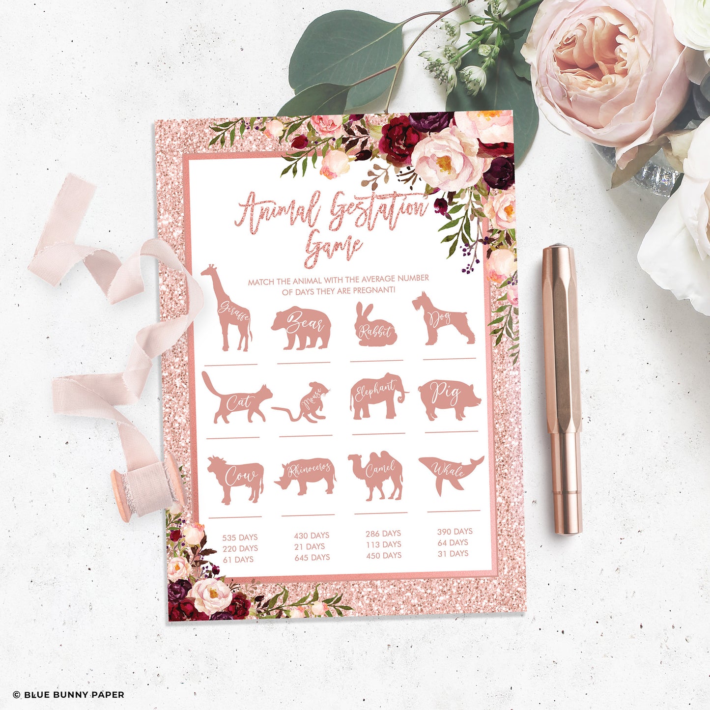 Animal Gestation Game