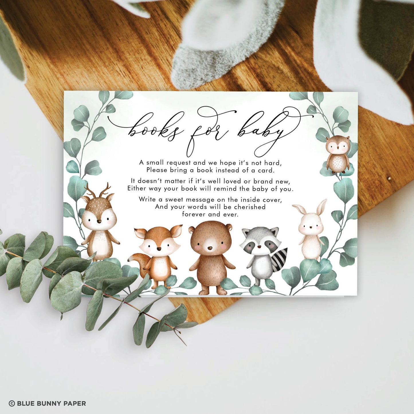 Woodland Animals Books for Baby Card
