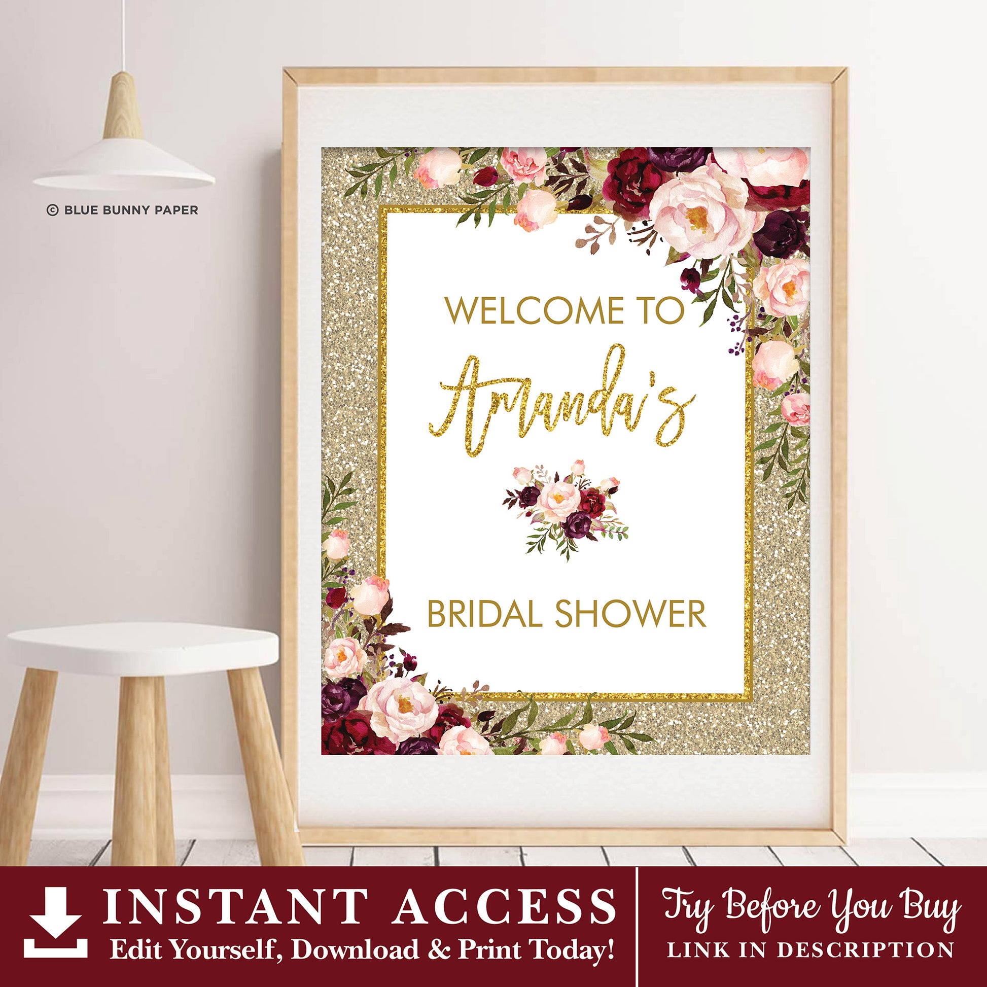 Bridal Shower Welcome Sign