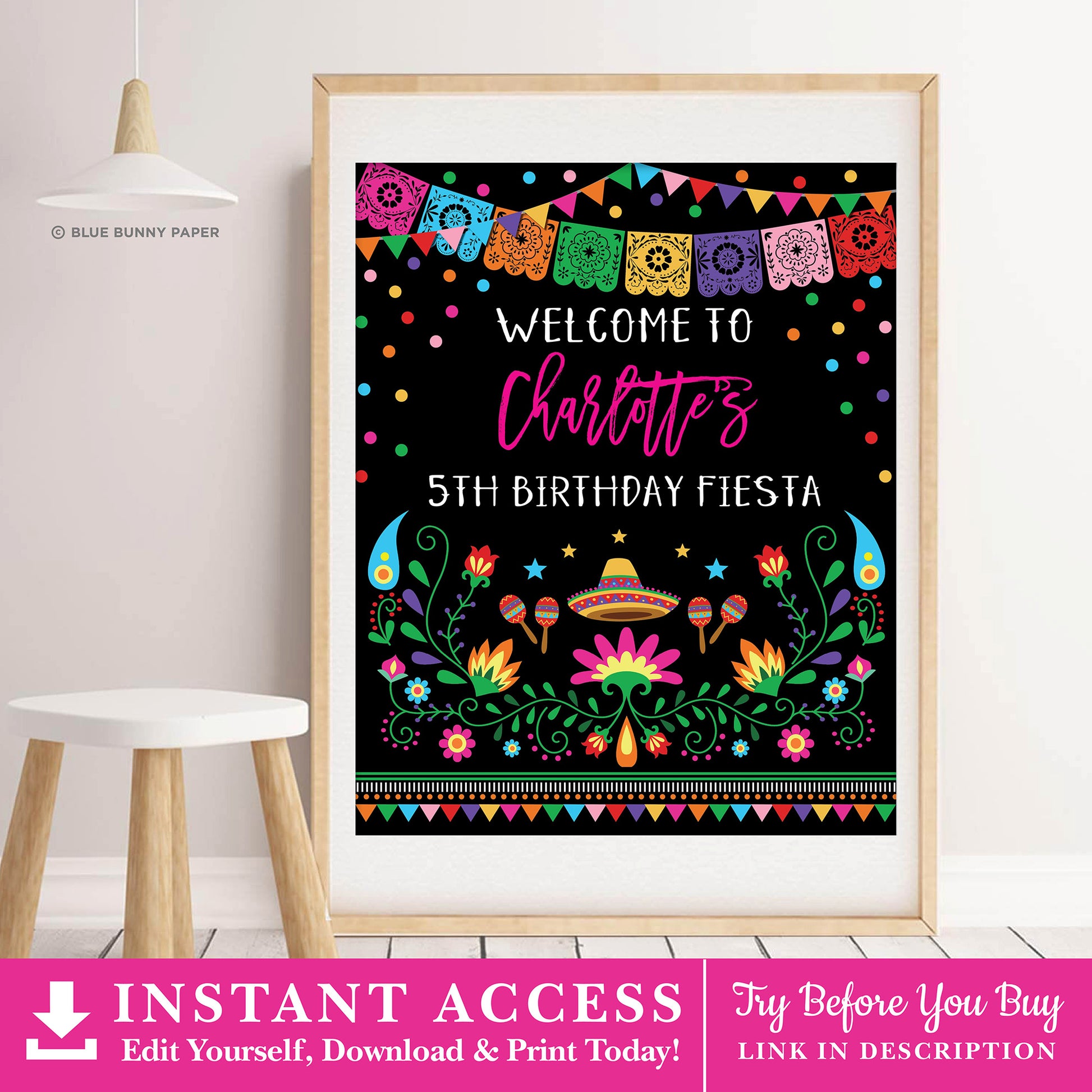Mexican Fiesta Party Welcome Sign