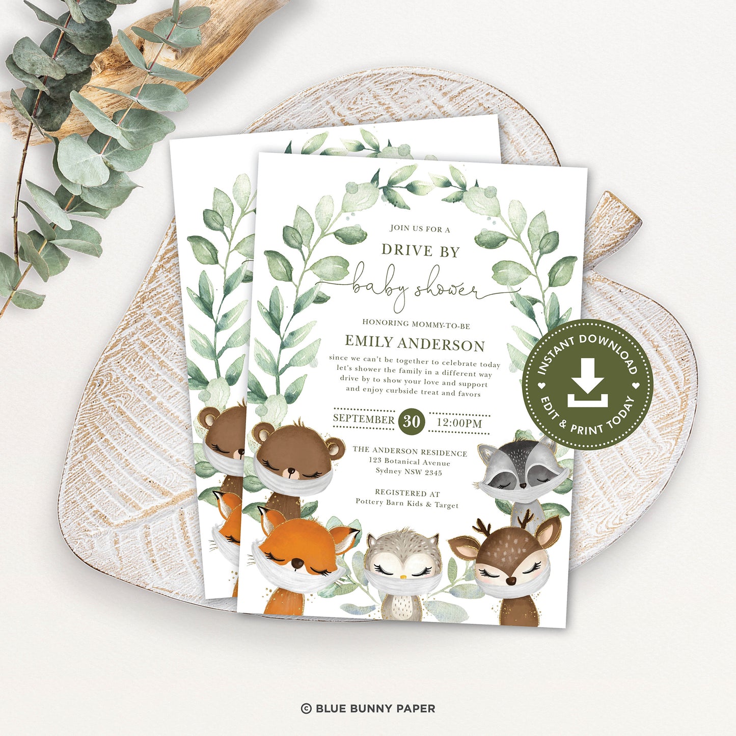 Drive By Baby Shower Invitation