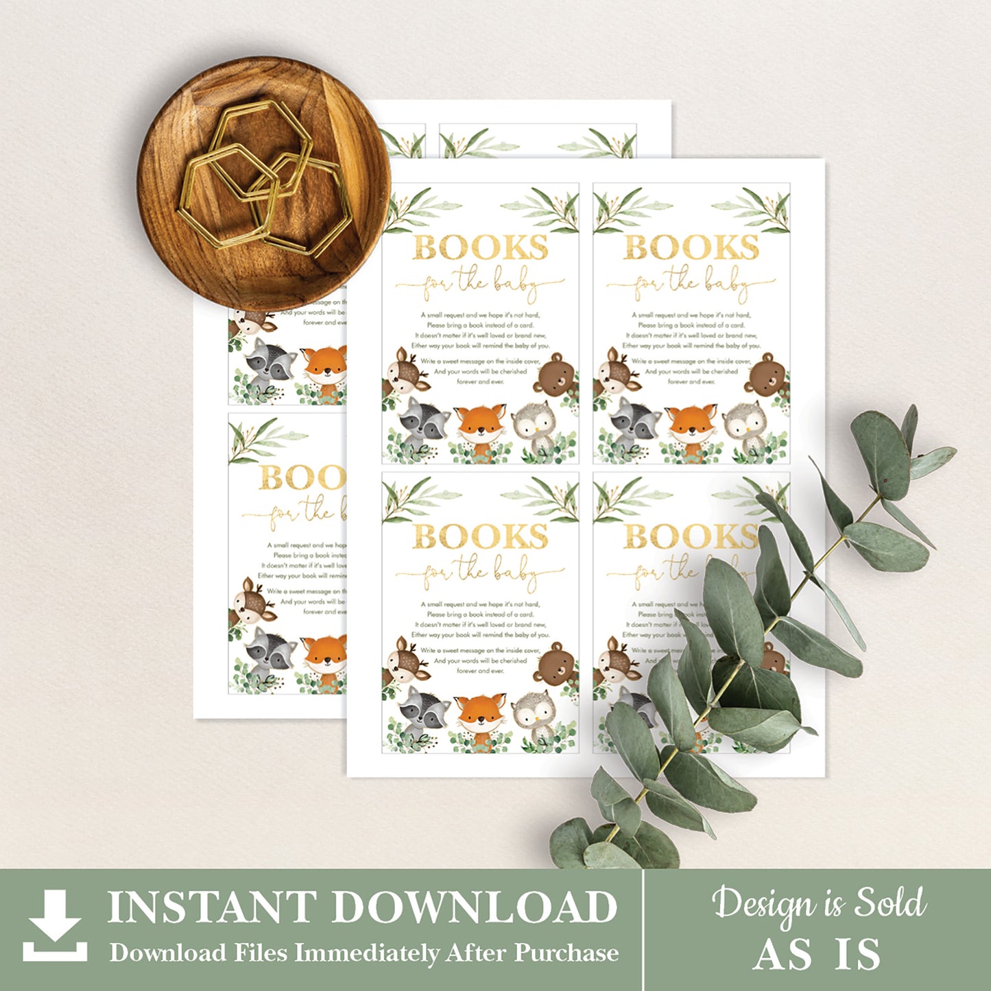 Woodland Baby Shower Book Request