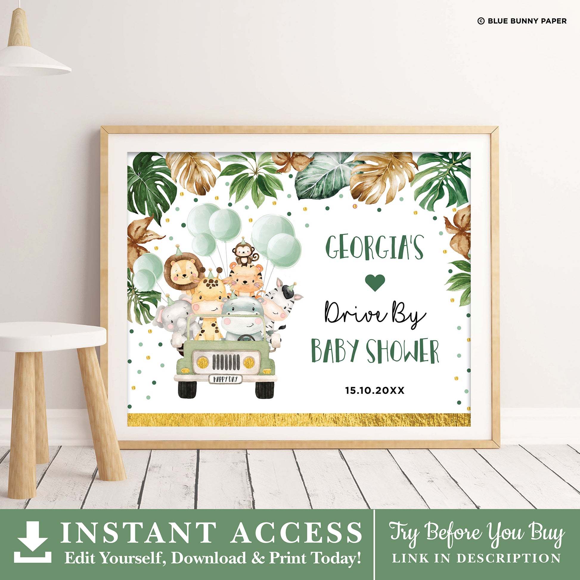 Drive by Baby Shower Welcome Sign
