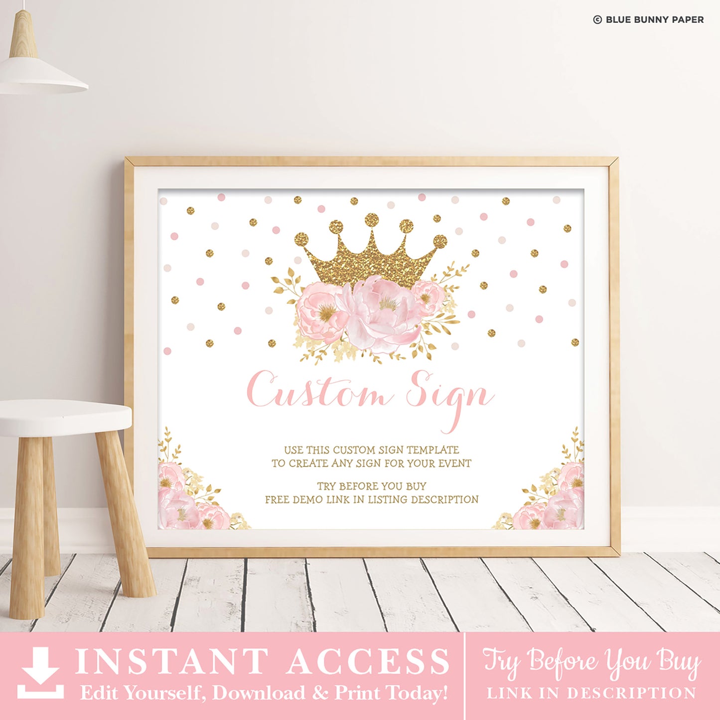Princess Custom Party Sign
