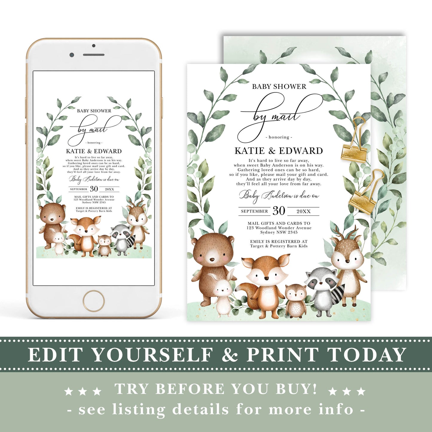 Baby Shower by Mail Invitation