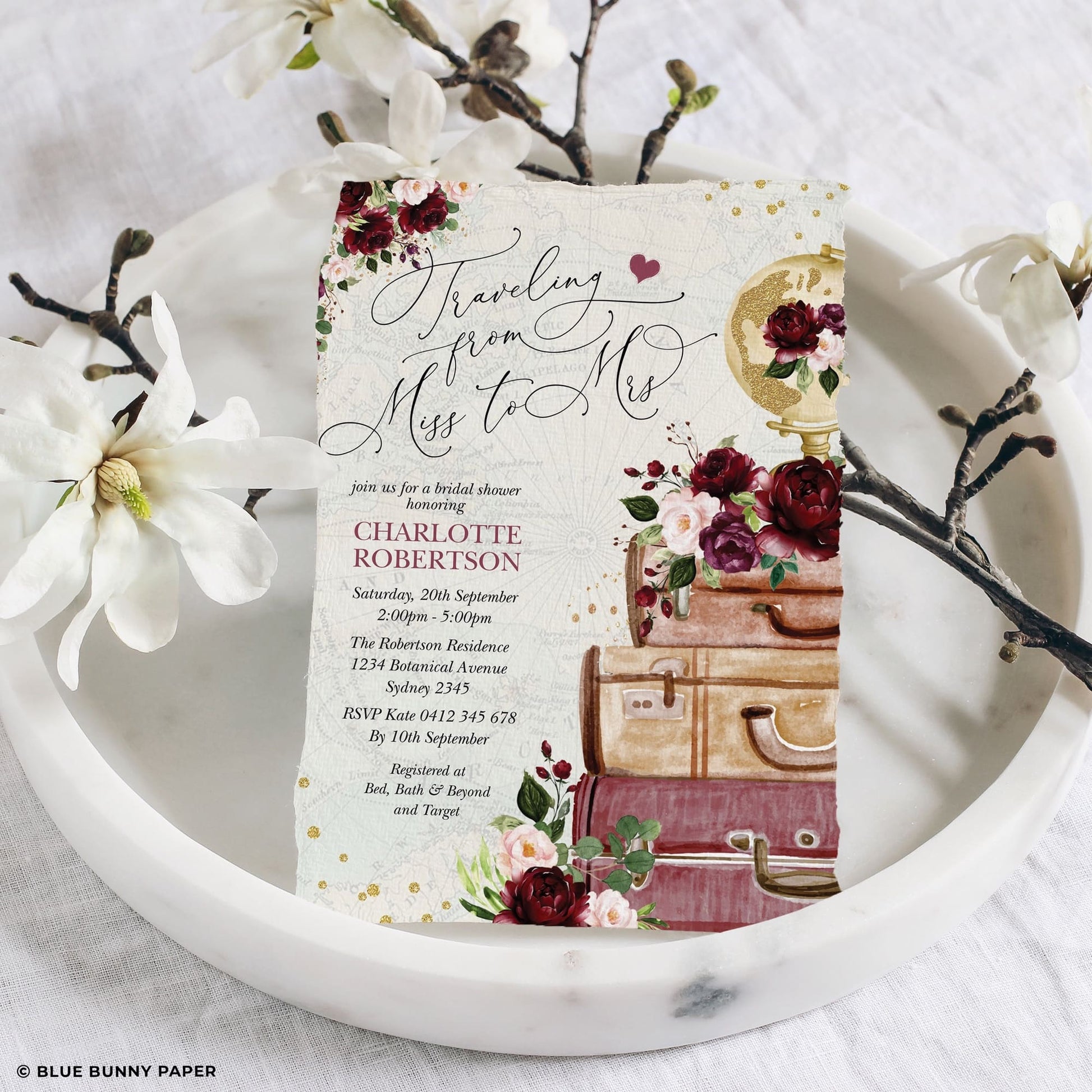 Travel Bridal Shower Invite