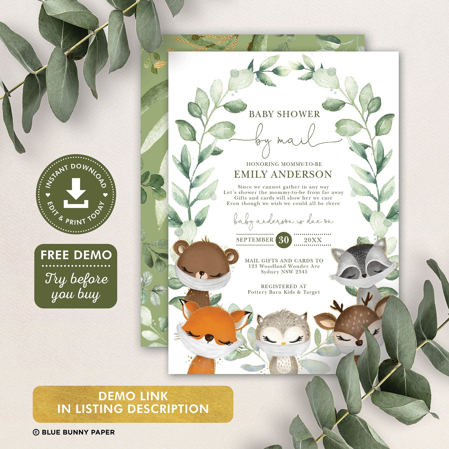 Baby Shower by Mail Invite
