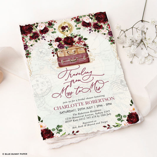 Travel Bridal Shower Invitation