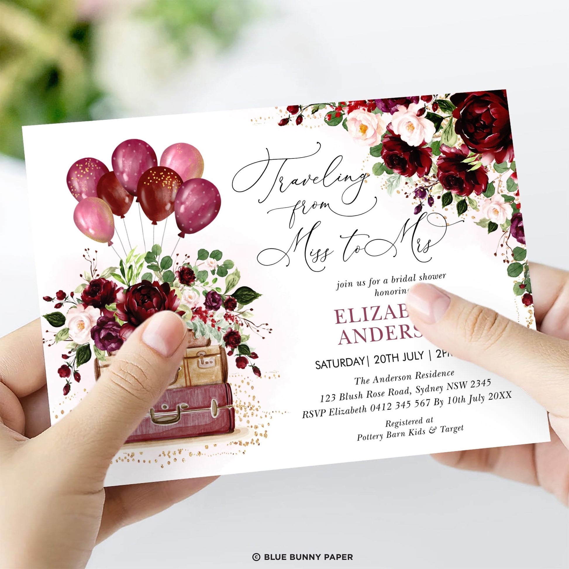 Travel Bridal Shower Invitation
