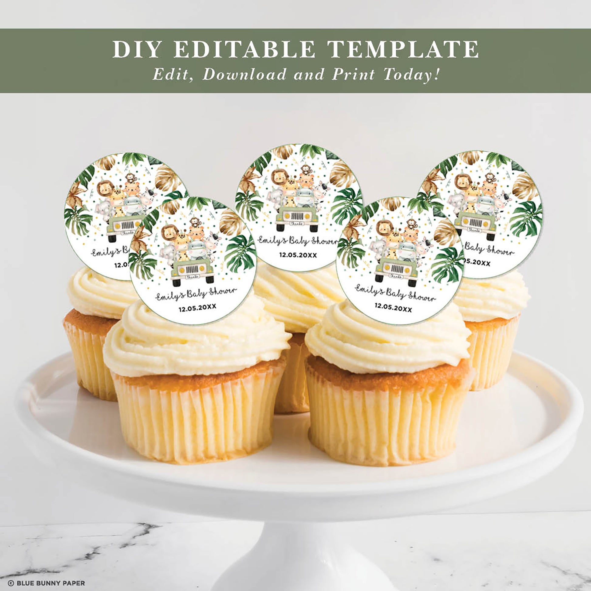 Jungle Animals Cupcake Topper