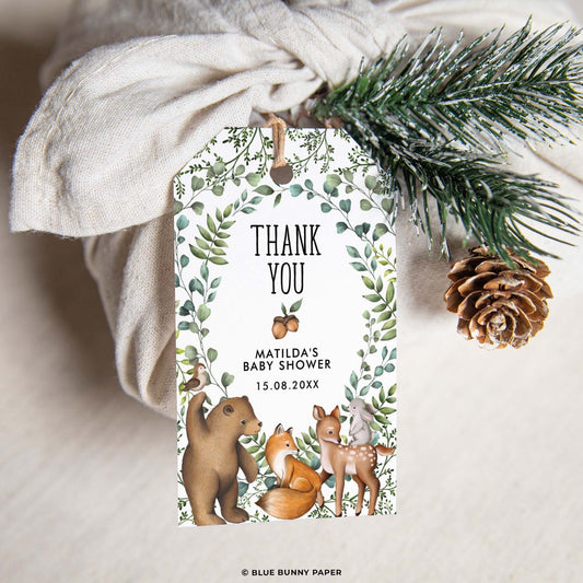 Woodland Party Favor Tag
