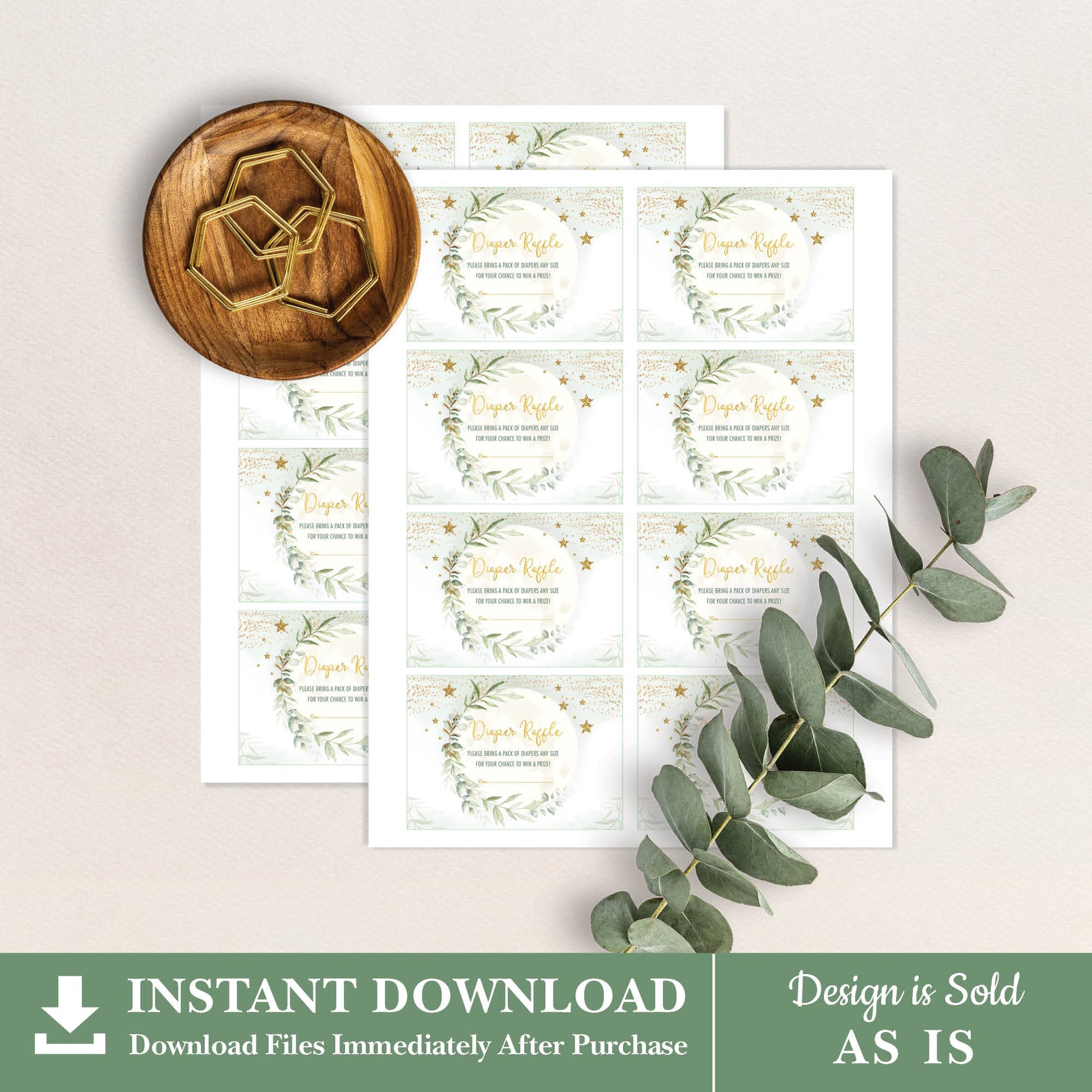 Printable Diaper Raffle Tickets