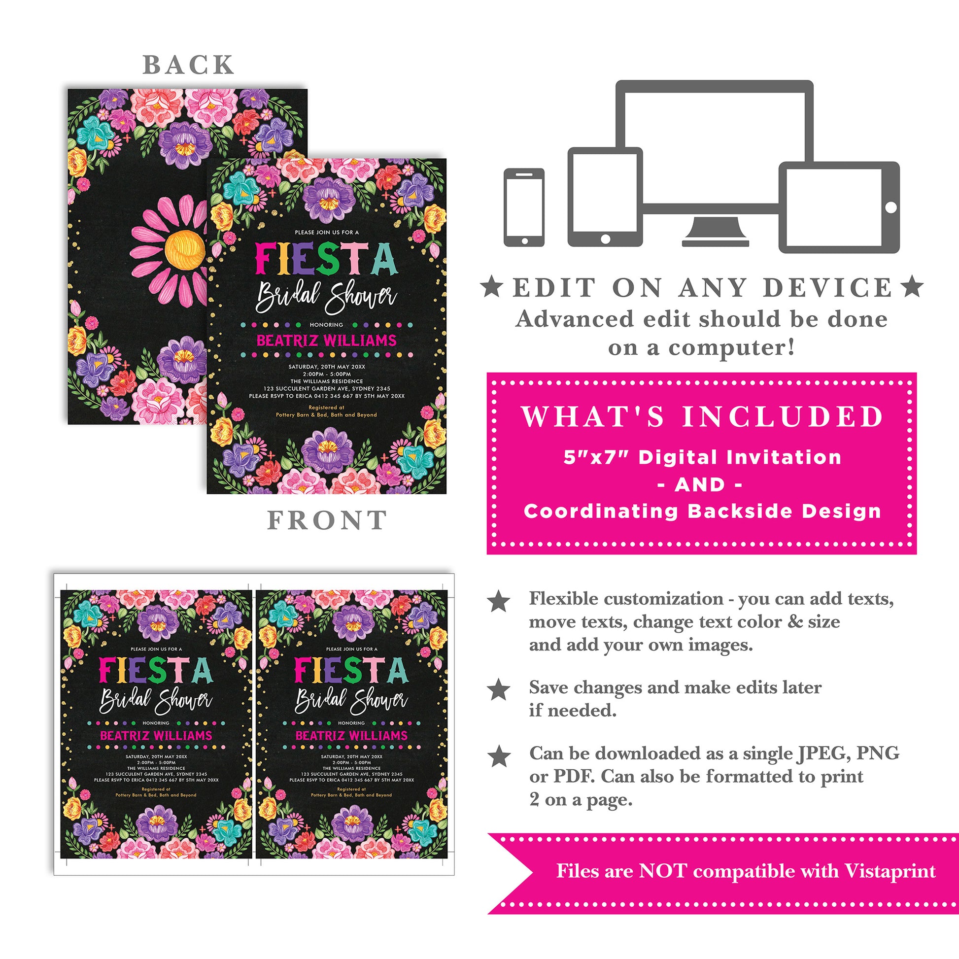 Mexican Fiesta Bridal Shower Invite