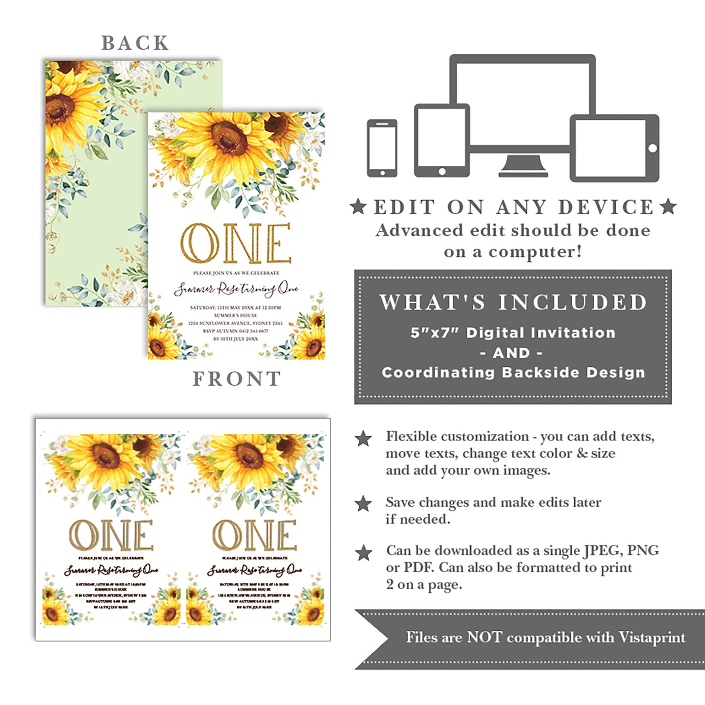 First Birthday Invitation