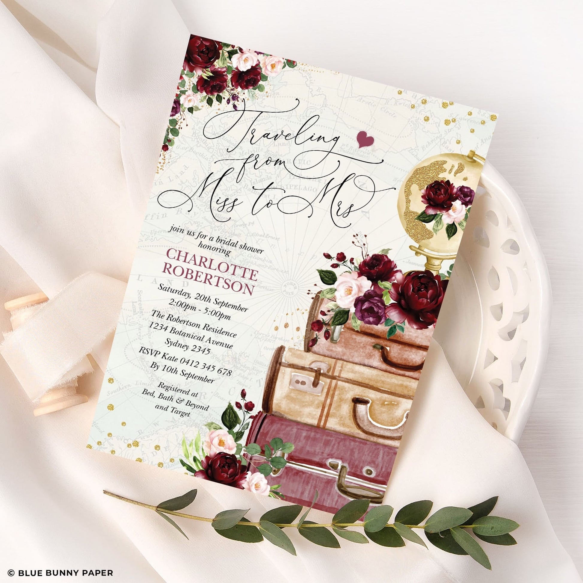 Travel Bridal Shower Invite