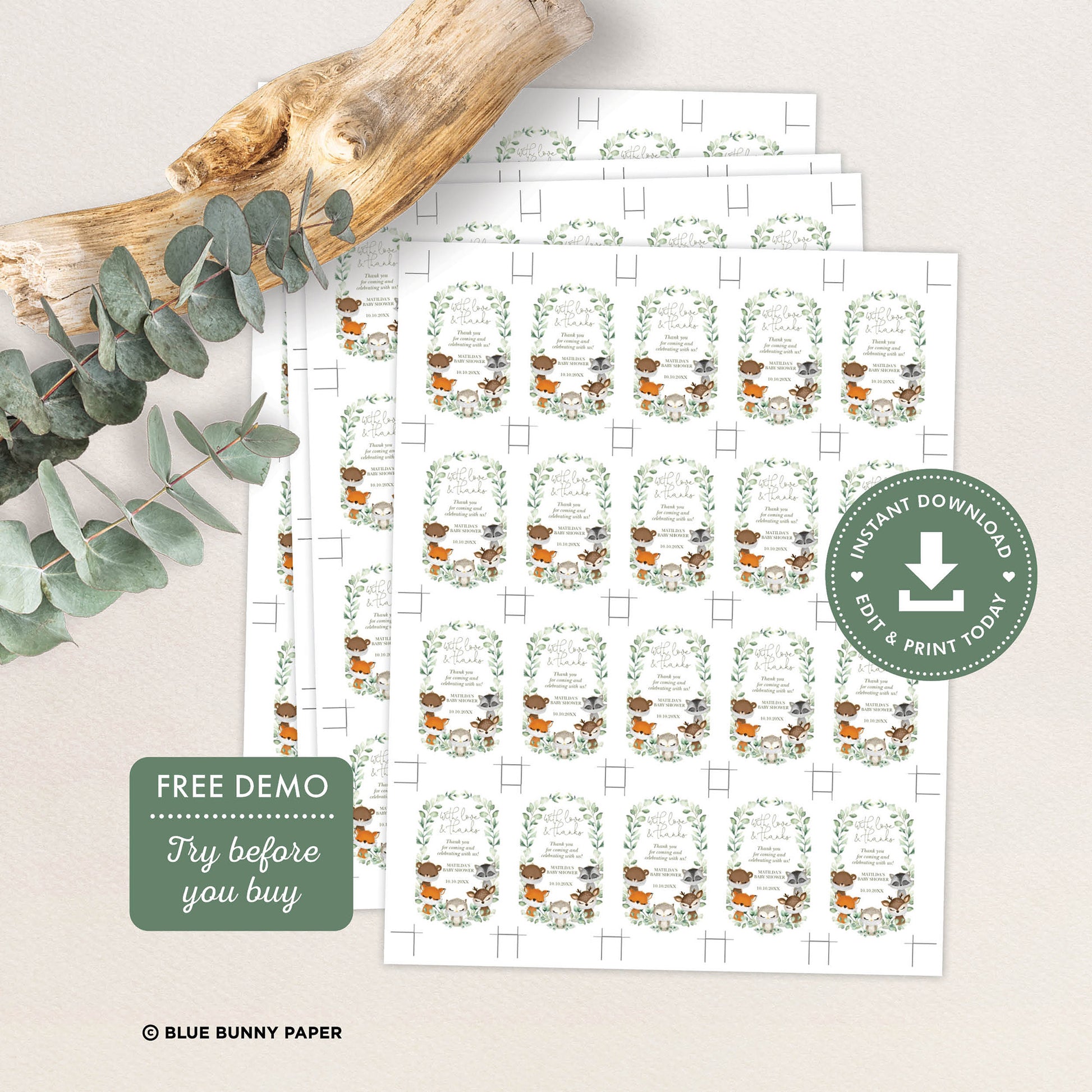 Editable Hand Sanitizer Label Template