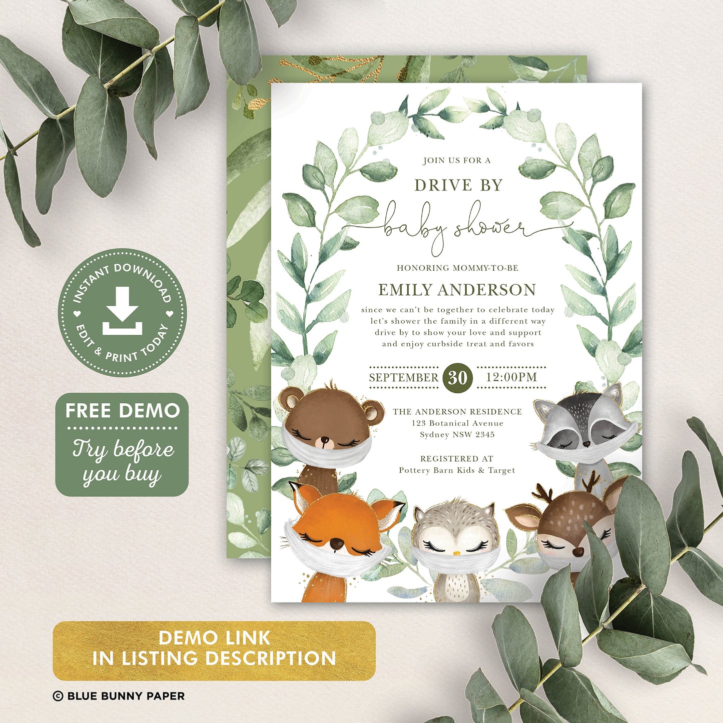 Drive By Baby Shower Invitation