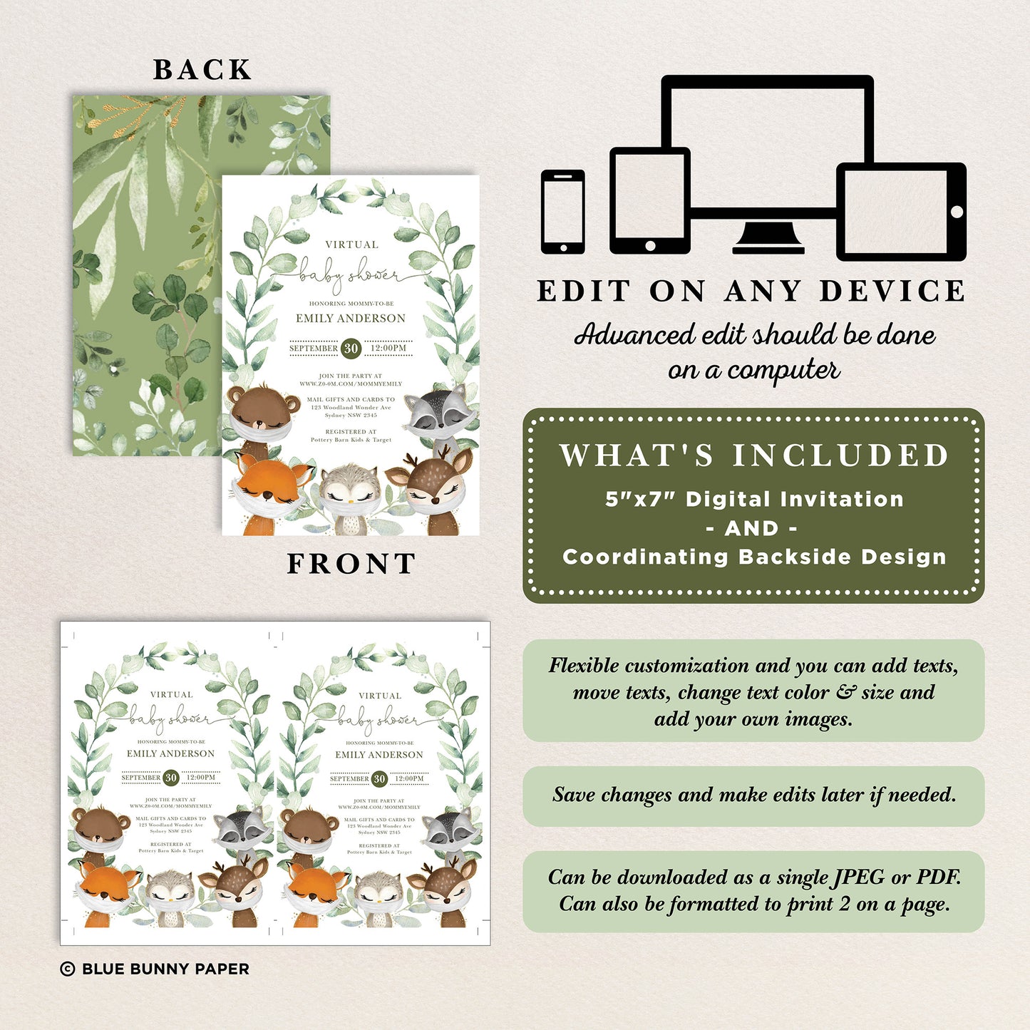 Virtual Baby Shower Invitation