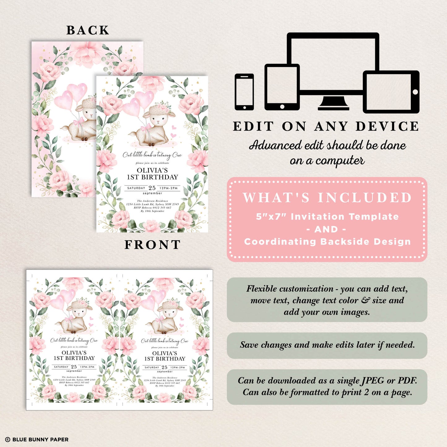 First Birthday Invitation
