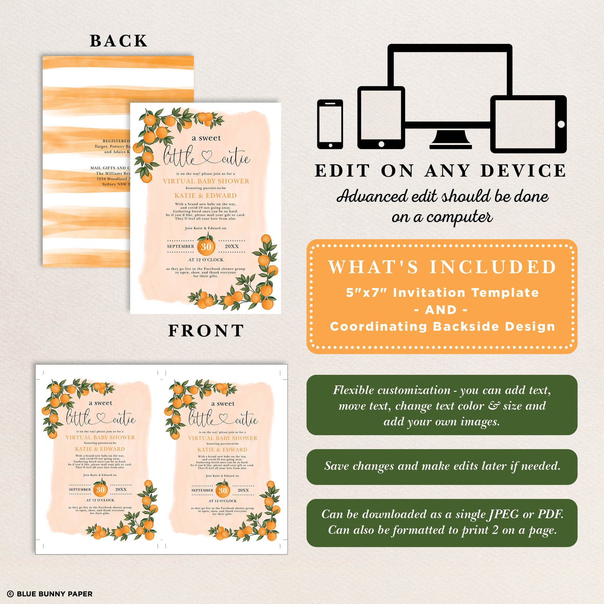 Virtual Baby Shower Invitation