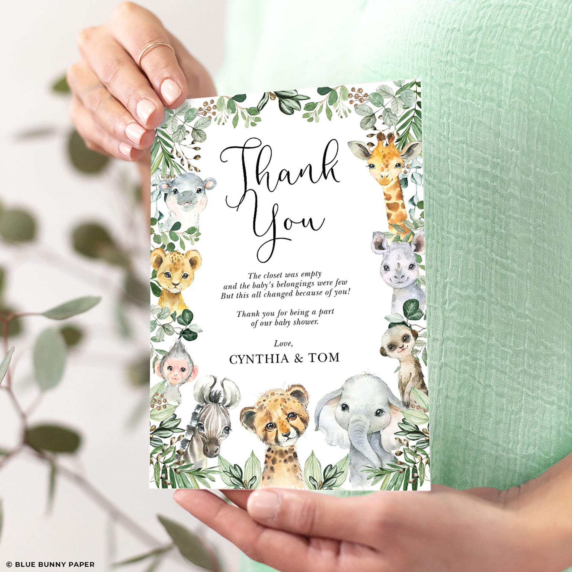 Baby Shower Thank You Card