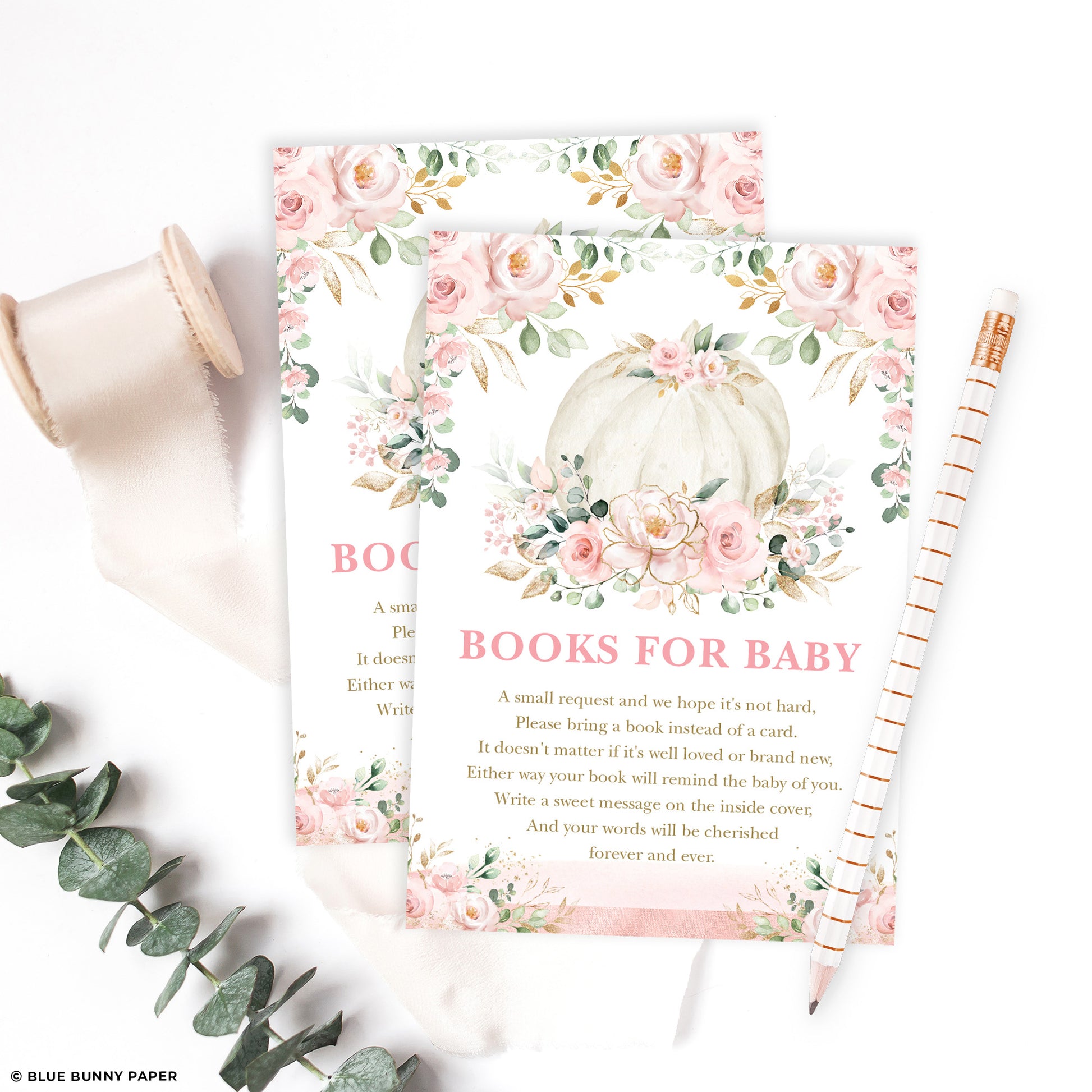 Printable Pumpkin Books for Baby Insert Card
