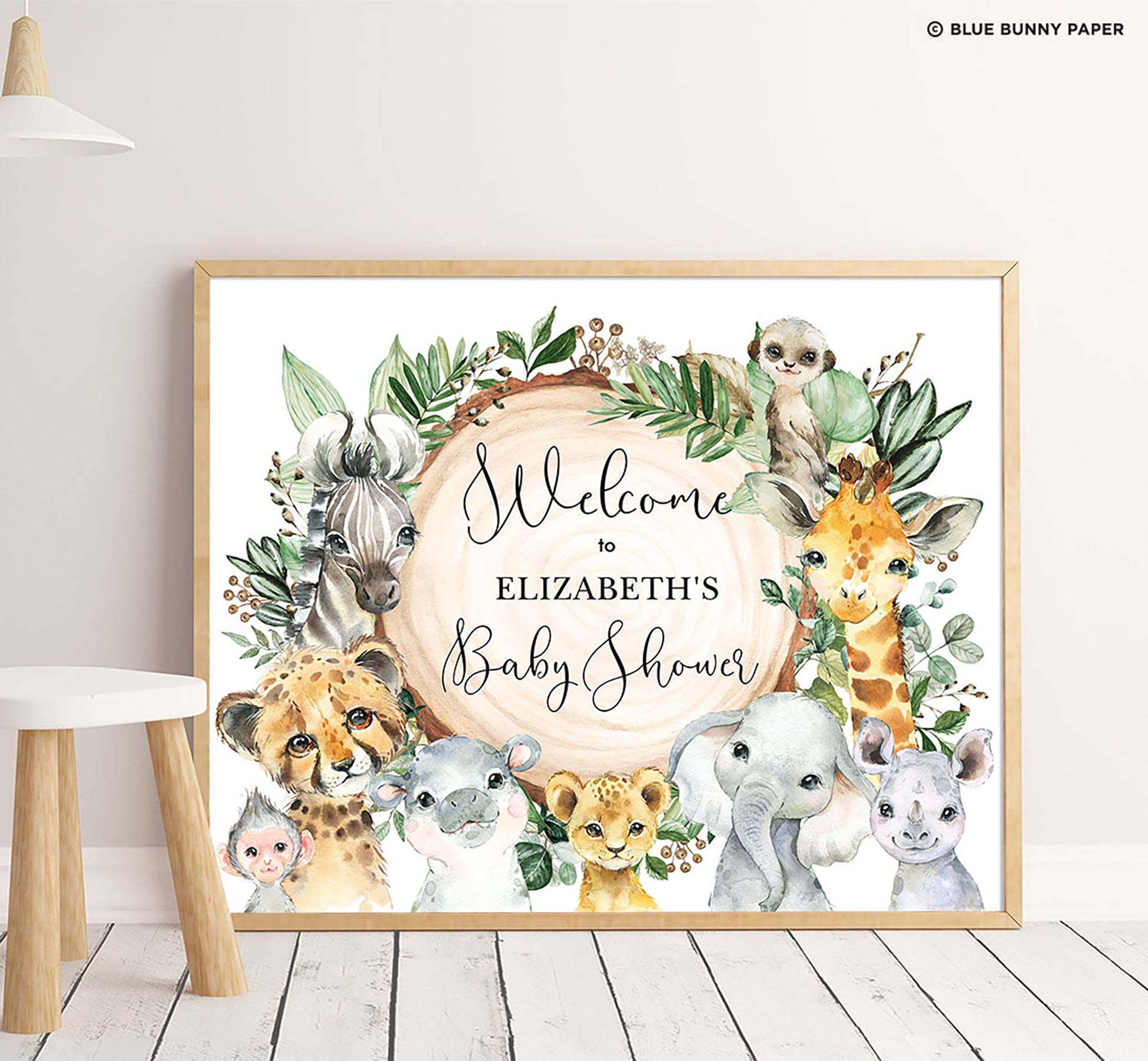 Safari Animals Party Welcome Sign