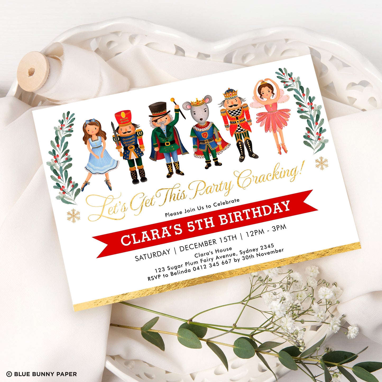 Nutcracker Birthday Invitation