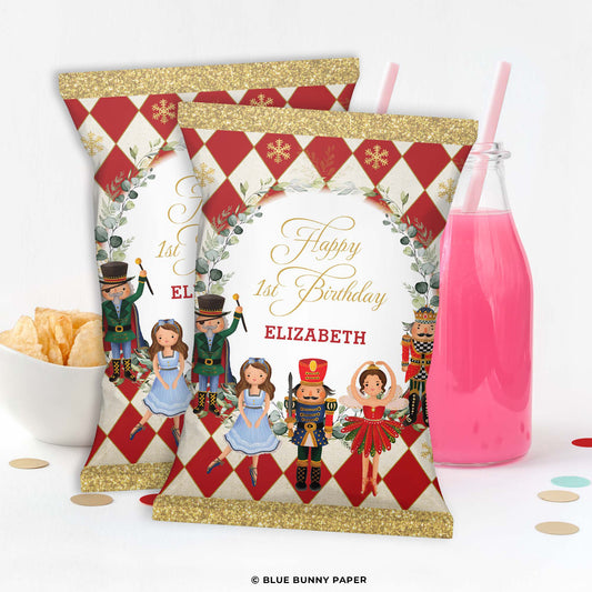 Red Nutcracker Editable Chip Bag