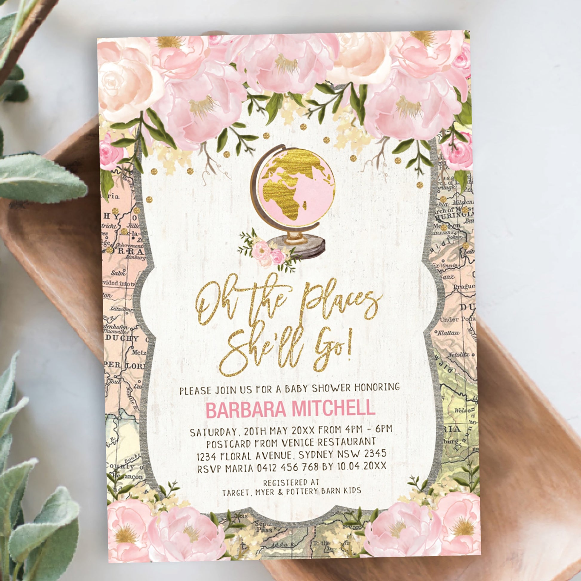Printable Girl Baby Shower Invitation