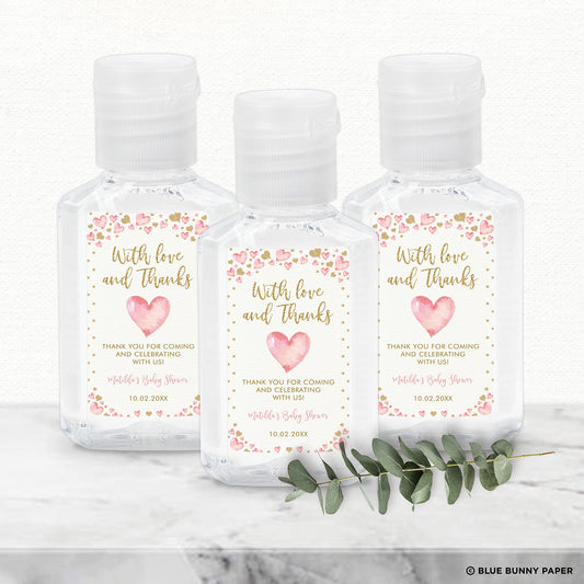 Valentines Hand Sanitizer Label