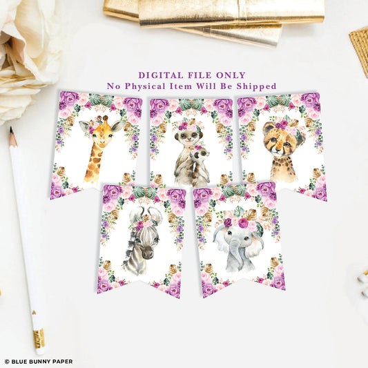 Jungle Animals Party Bunting