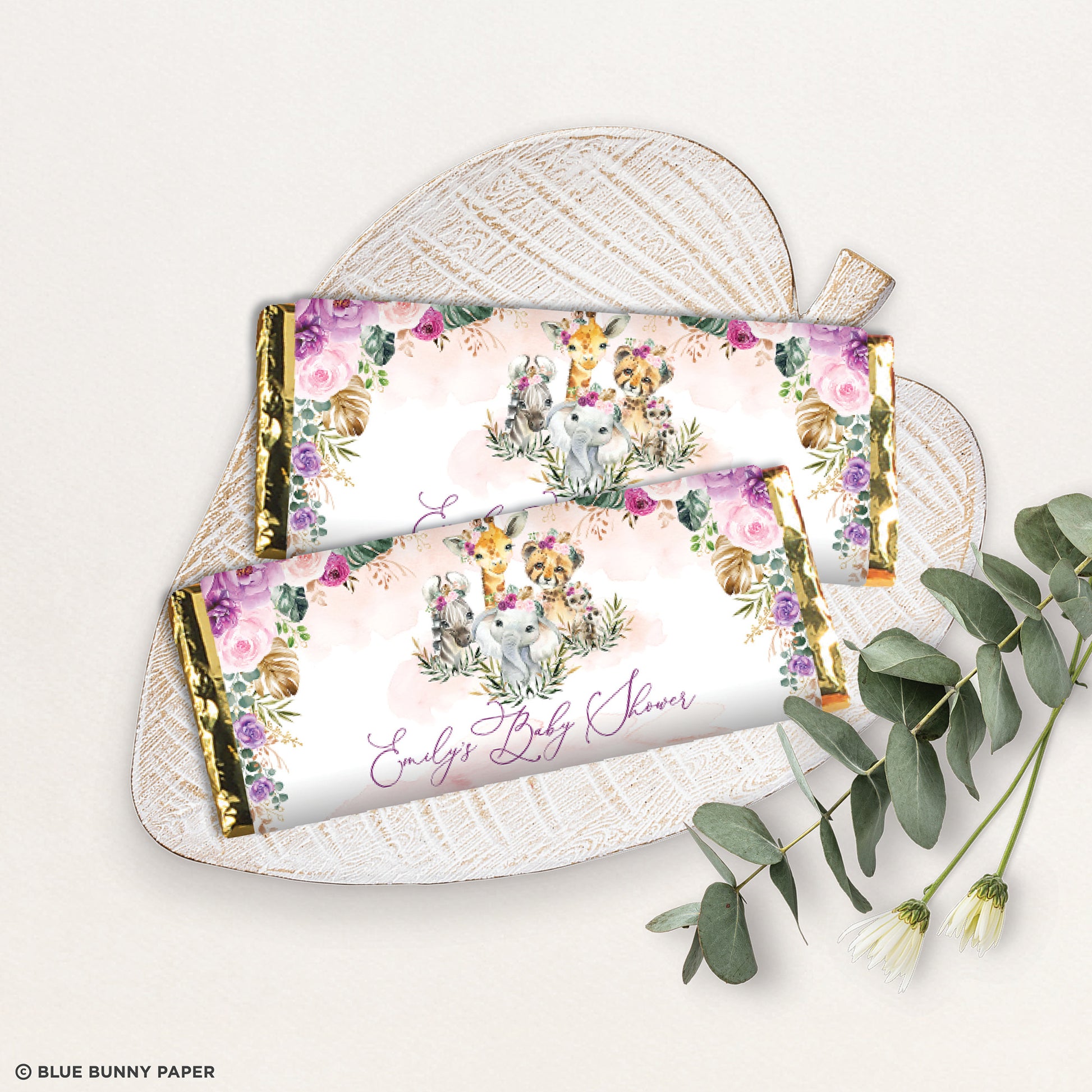 Jungle Animals Chocolate Bar Wrapper