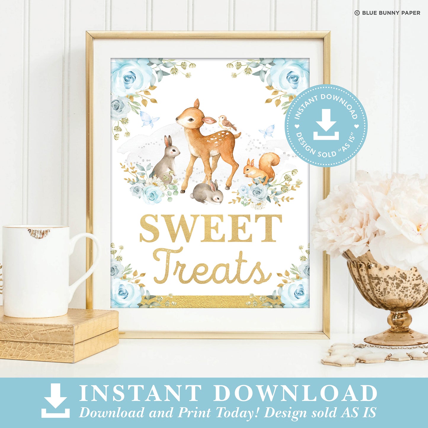 Printable Woodland Sweet Treats Party Sign