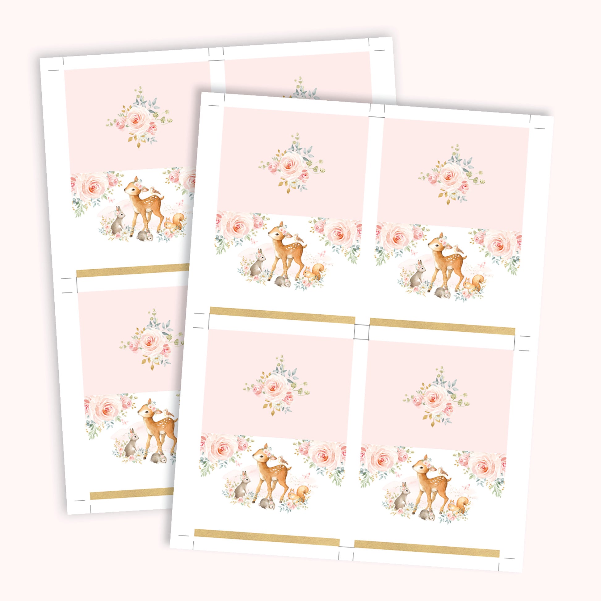 Girl Woodland Table Place Cards